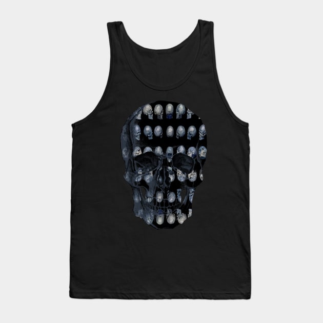 Skull Army Blue (Black Background) Tank Top by Diego-t